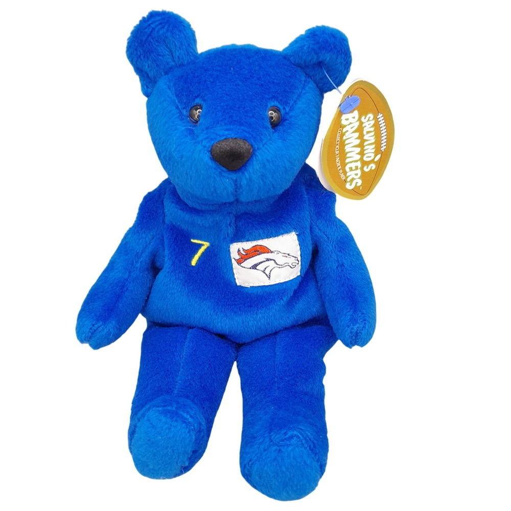 Salvino's Bammers John Elway #7 Denver Broncos NFL Plush Bear 1999 Blue